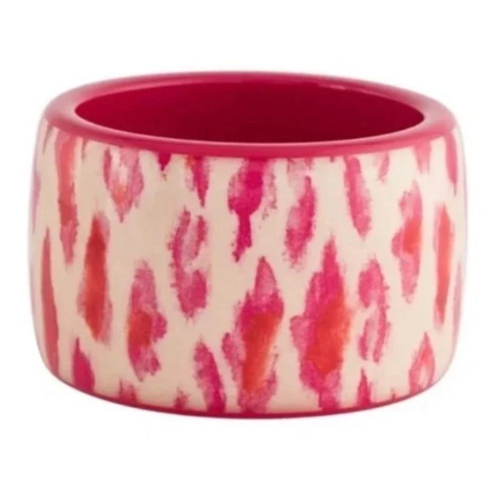 VTG *DIOR* RARE COLOR! Pink! Jungle Resin Bangle Bracelet - Picture 4 of 8